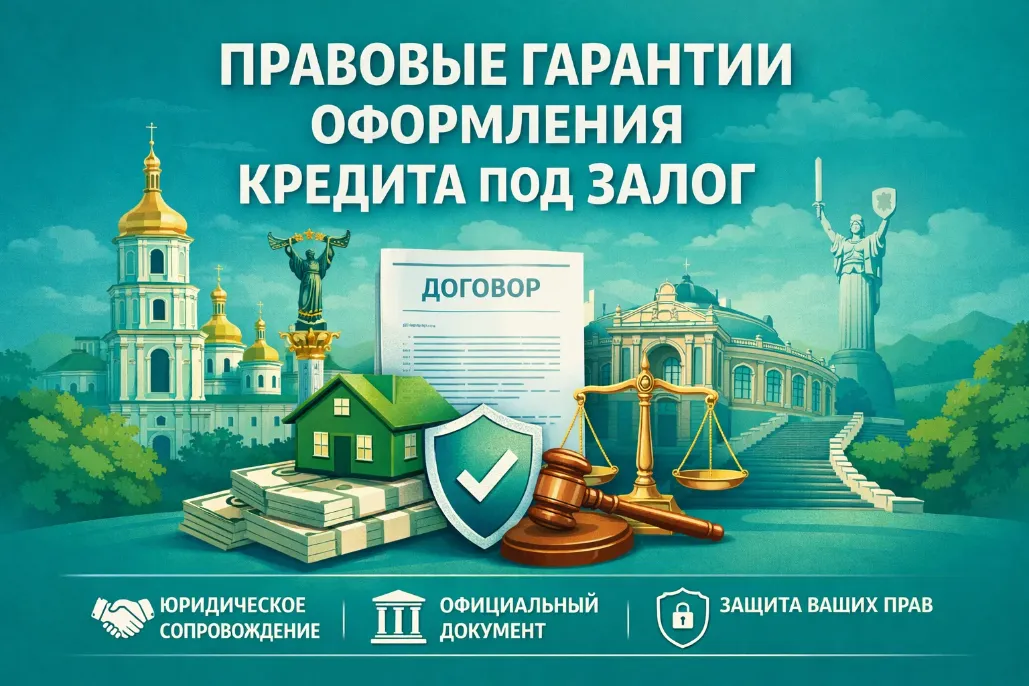 Правовые гарантии оформления кредита под залог недвижимости — договор, ипотека, юридическая защита на фоне достопримечательностей Украины