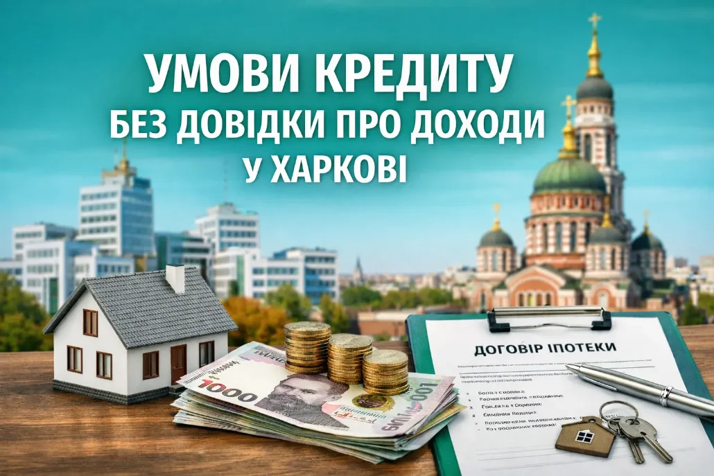 Умови кредиту без довідки про доходи у Харкові під заставу нерухомості