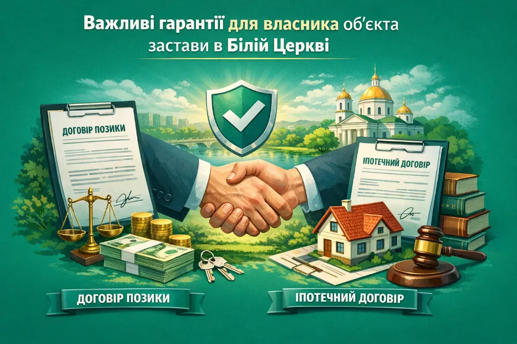 Важливі гарантії для власника об’єкта застави в Білій Церкві — договір позики та іпотечний договір