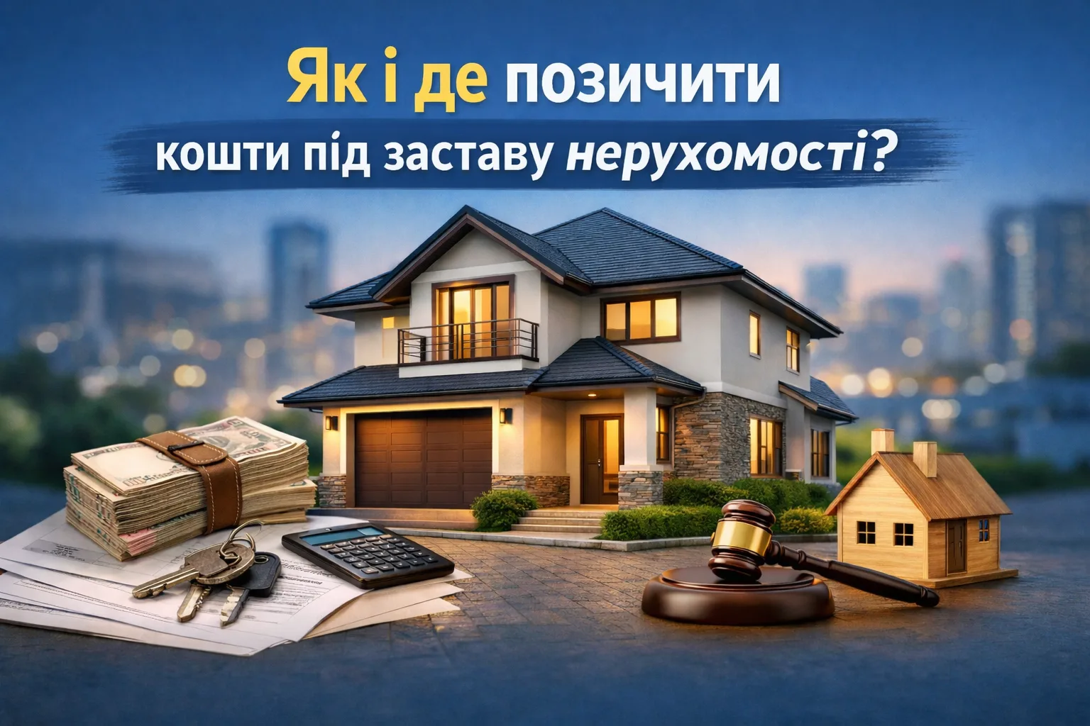 Як позичити кошти під заставу нерухомості Як і де позичити кошти під заставу нерухомості — будинок, гроші та документи для оформлення кредиту